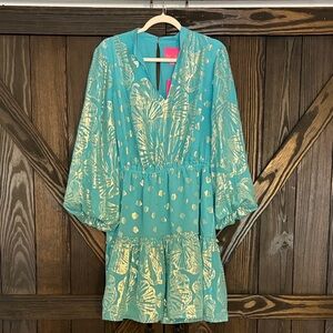 Lilly Pulitzer Turquoise and Silver Dress